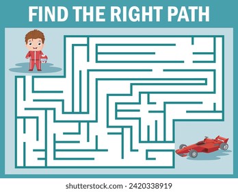 Find the right path from racer to racing car