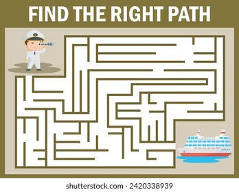 Find the right path from sailor to vessel