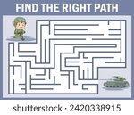 Find the right path from soldier to tank