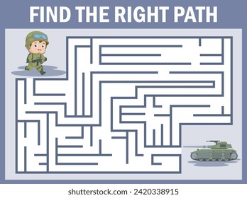 Find the right path from soldier to tank