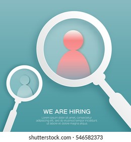 Find right person. Choosing the talented people for hiring.