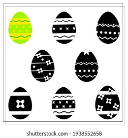 Find the right shadow. Easter eggs. a puzzle game for kids. Easter bunny, basket. Isolated vector illustration.