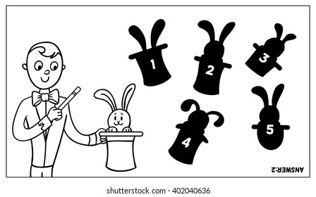 Find the right shadow image. Educational games for kids. Sea life.