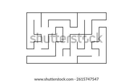 Find the right way. labyrinth maze game. puzzle game for kids. simple logic game. labyrinth conundrum. find the right path. vector illustration