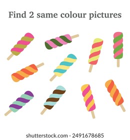 Find the same pictures. Children educational game. 