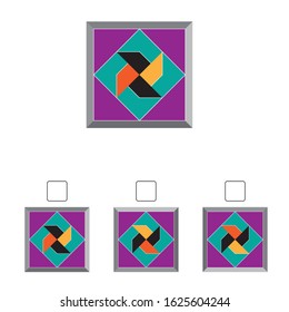 Find the same shape, geometric puzzle 