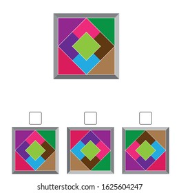 Find the same shape, geometric puzzle 