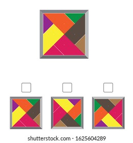 Find the same shape, geometric puzzle 