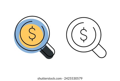 to find. search. search. magnifier. zoom in. check mark. done. percent. money. vector. doodle. on a white background.	