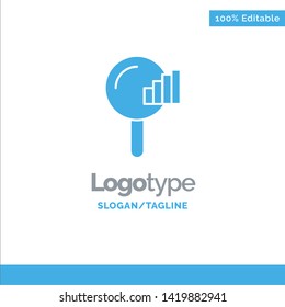 Find, Search, Service, Signal Blue Solid Logo Template. Place for Tagline