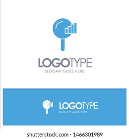 Find, Search, Service, Signal Blue Solid Logo with place for tagline. Vector Icon Template background