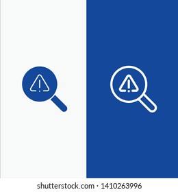 Find, Search, View, Error Line and Glyph Solid icon Blue banner Line and Glyph Solid icon Blue banner