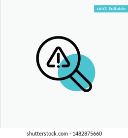Find, Search, View, Error turquoise highlight circle point Vector icon