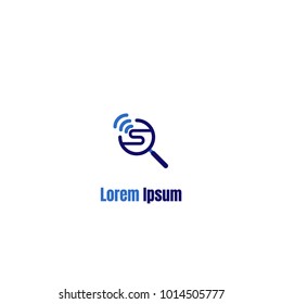 Find secure and safety internet connection for simple business logo