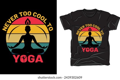 Find serenity in our yoga tee. Featuring calming colors and graceful poses, it's a perfect companion for your practice, promoting peace and mindfulness with every wear.