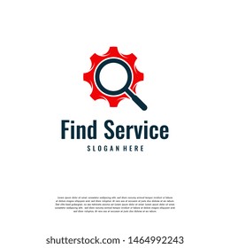 Find Service Logo designs concept vector, Magnifying Gear logo template