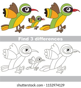 Find the several differences between pictures, the simple educational kid game for preschool kids. The Xantus