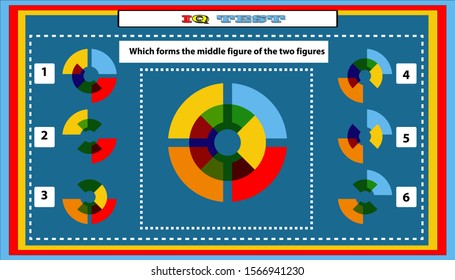 find shadow IQ test. Choose correct answer. Set of logical tasks composed of geometric shapes. Vector illustration. algorithm.