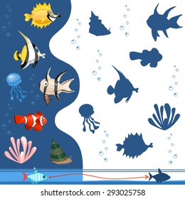 Find the shadow of marine inhabitants