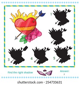 Find the shadow of picture - vector heart