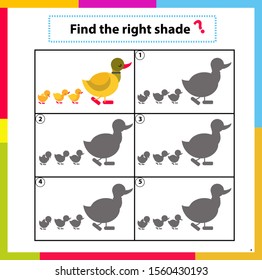 find shadow.IQ test. Choose correct answer. Set of logical tasks composed of geometric shapes. Vector illustration. algorithm.