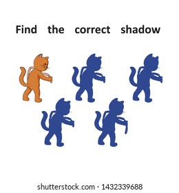 Find shadow. Vector cartoon illustration