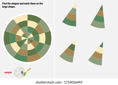Find the shape and mark it on it. Mind questions, visual intelligence question
