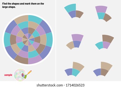 Find the shape and mark it on it. Mind questions, visual intelligence question
