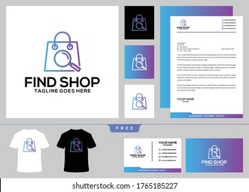  Design-Vorlage für Shop-Logos und Visitenkarte für den Business Online-Shop finden