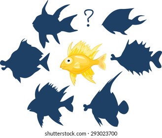 Find silhouette of marine fish