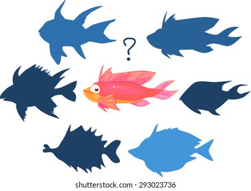 Find silhouette of marine fish