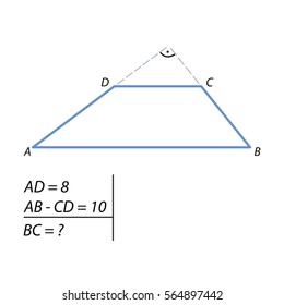 Find the smaller side of the trapezoid. 