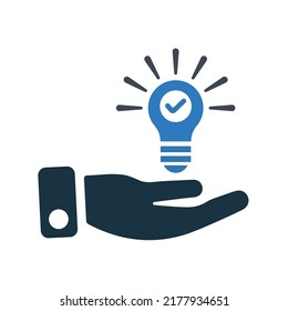 Find solution icon. Simple editable vector design isolated on a white background.