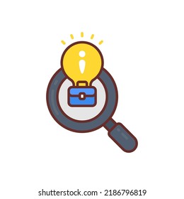 Find Solution icon in vector. Logotype