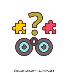 Find Solution icon in vector. Logotype