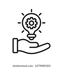 Find solution vector outline  Icon Design illustration. SEO Development And Marketing Symbol on White background EPS 10 File