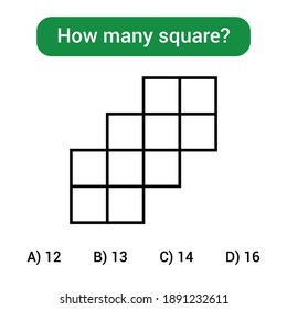 find total number of squares