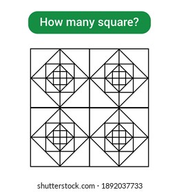 find total number of squares