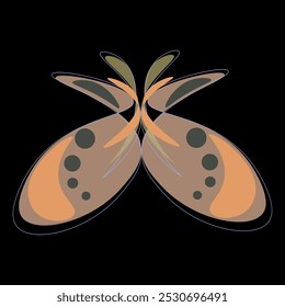 Find two identical multi-colored butterflies. Logic game for attention.  Set of beautiful multi-coloured butterflies