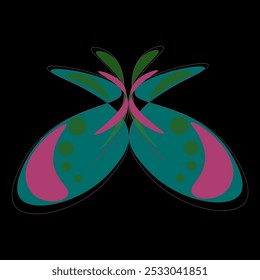 Encontre duas borboletas multicoloridas idênticas. Jogo de lógica para atenção.   Ilustração vetorial.