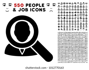 Find User icon with 550 bonus pitiful and glad user pictograms. Vector illustration style is flat black iconic symbols.