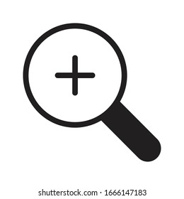 find vector glyph flat icon 