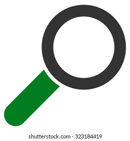 Find vector icon. Style is bicolor flat symbol, green and gray colors, rounded angles, white background.