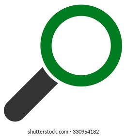Find vector icon. Style is bicolor flat symbol, green and gray colors, rounded angles, white background.
