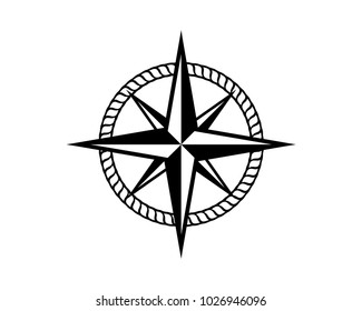 Find the Way with Classic Circle and Compass Symbol Logo Vector