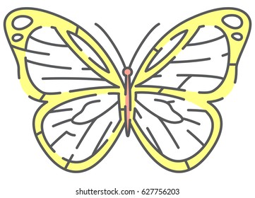 Find a way out of the butterfly maze. Game for kids