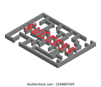 find a way to success in the maze concept
