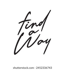 find a way text on white background.