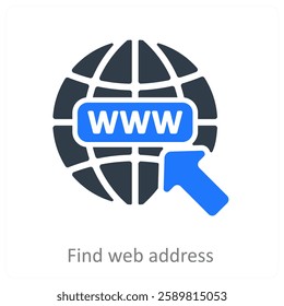 Find Web Address icon concept