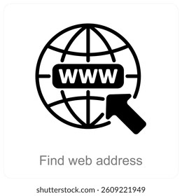 Find Web Address icon concept